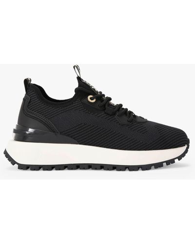 KG by Kurt Geiger Louisa Knit Lace Up Trainers - Black