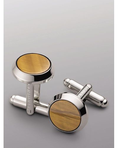 Charles Tyrwhitt Luxury Plain Cufflinks - Metallic