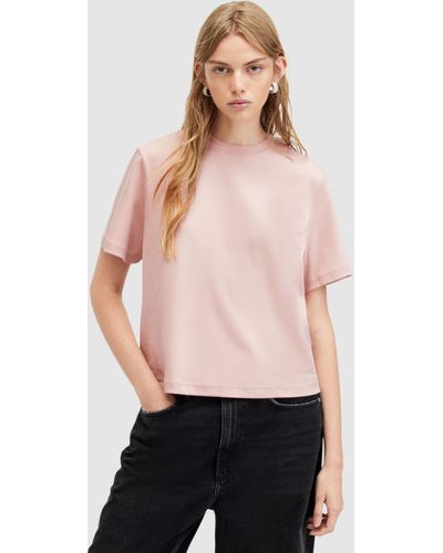 AllSaints Lisa Organic Cotton T-shirt - Pink