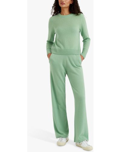 Chinti & Parker Cropped Cashmere Jumper - Green