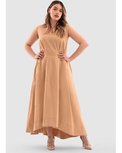 Closet Curve High Low Maxi Dress - Natural