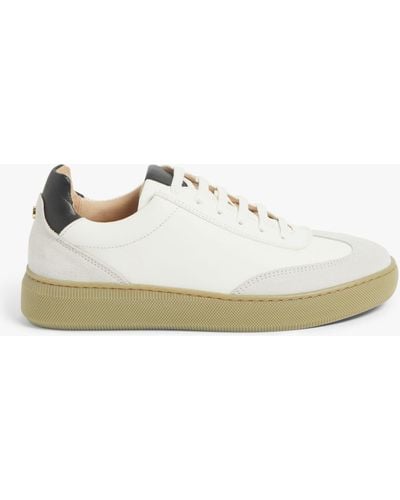 John Lewis Fern Leather Trainers - White