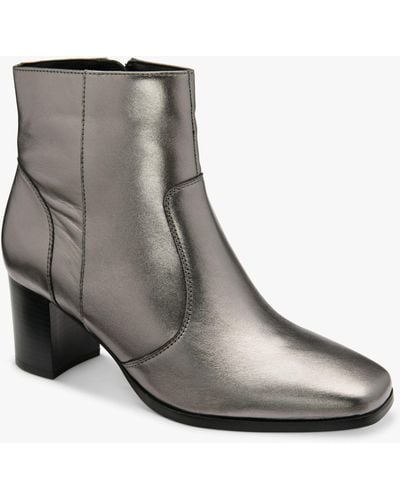Ravel Louth Leather Ankle Boots - Grey