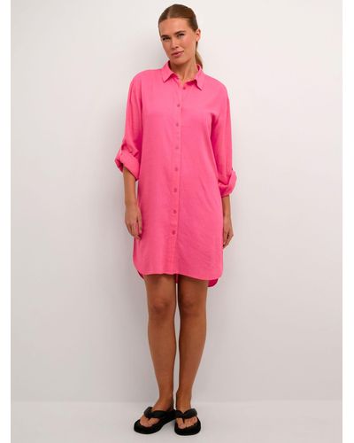 Kaffe Milia Shirt Dress - Pink