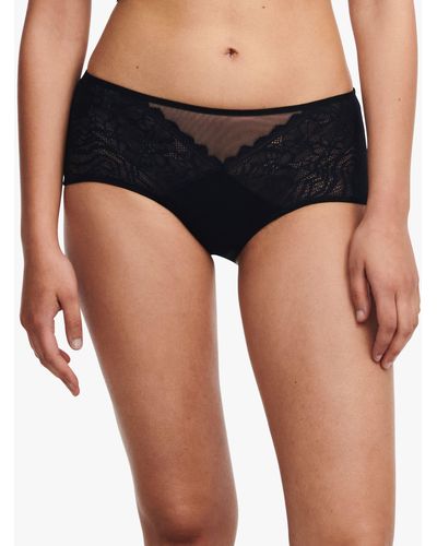 Chantelle Floral Touch Shorty Knickers - Black