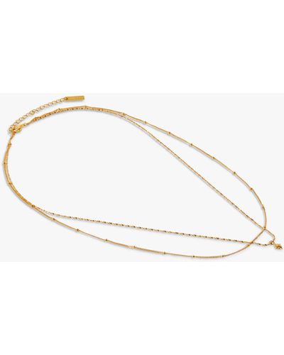 Orelia Luxe Satellite Starburst Layered Necklace - Natural