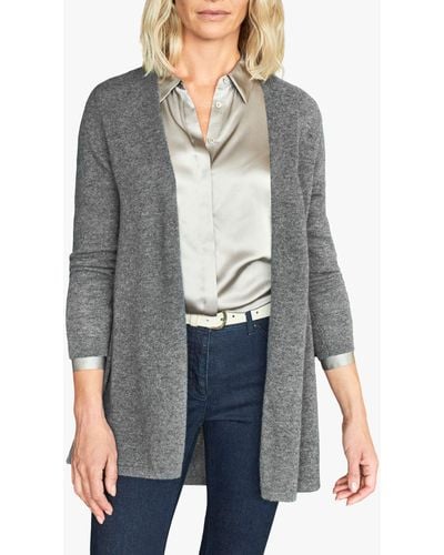 Pure Collection Gassato Cashmere Swing Cardigan - Grey