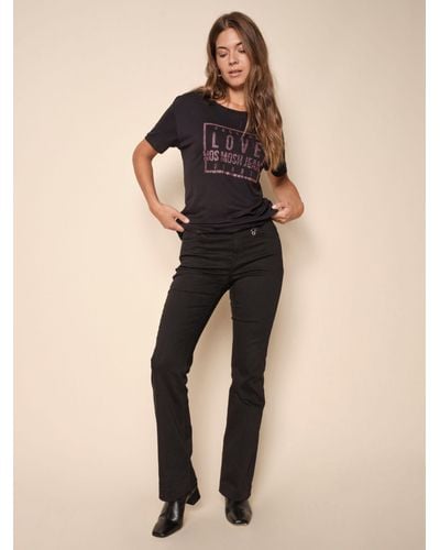 Mos Mosh Alli Hybrid Stretch Flared Jeans - Natural
