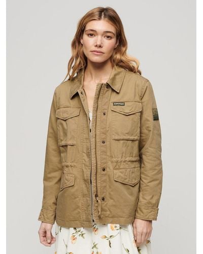 Superdry Military M65 Cotton Utility Jacket - Natural