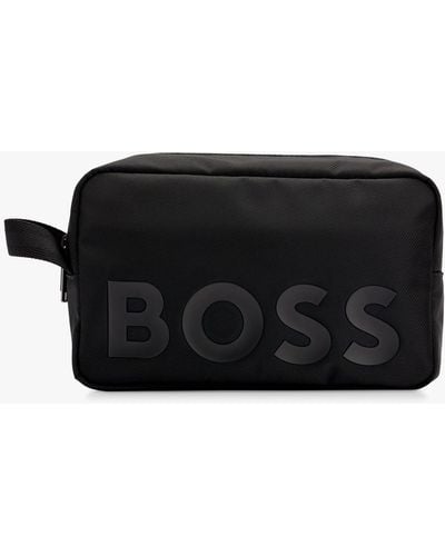 BOSS Boss Recycled Logo Washbag - Black