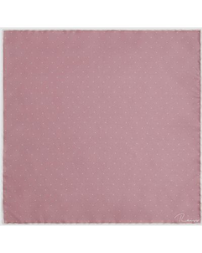 Reiss Liam Polka Dot Silk Pocket Square - Pink