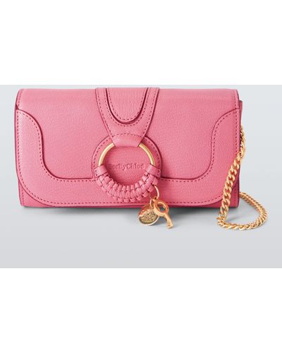 See By Chloé Hana Large Leather Chain Purse - Pink
