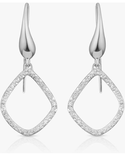 Monica Vinader Riva Kite Diamond Drop Earrings - Metallic