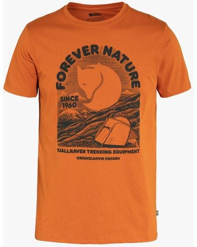 Fjallraven Equipment Comfortable T-shirt - Orange