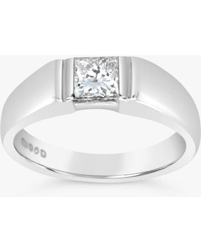 Milton & Humble Jewellery Second Hand Platinum Princess Cut Diamond Ring - White