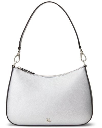 Ralph Lauren Lauren Danni 26 Leather Shoulder Bag - White