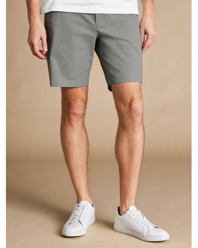 Charles Tyrwhitt Cotton Stretch Chino Shorts - Grey