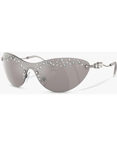 Swarovski Sk7023 Wrap Sunglasses - Grey