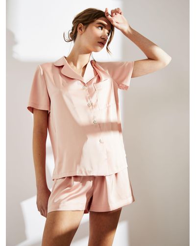 True Decadence Short Satin Pyjama Set - Pink