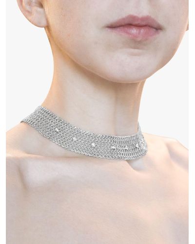 Milton & Humble Jewellery Second Hand 18ct White Gold Diamond Collar Necklace - Natural