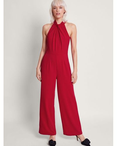 Monsoon Cam Crossover Jumpsuit - Red