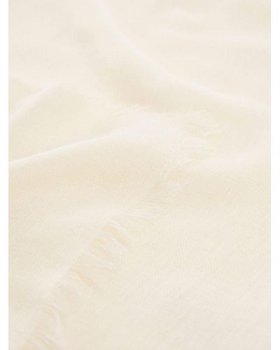 Mango Linen Blend Scarf - Natural