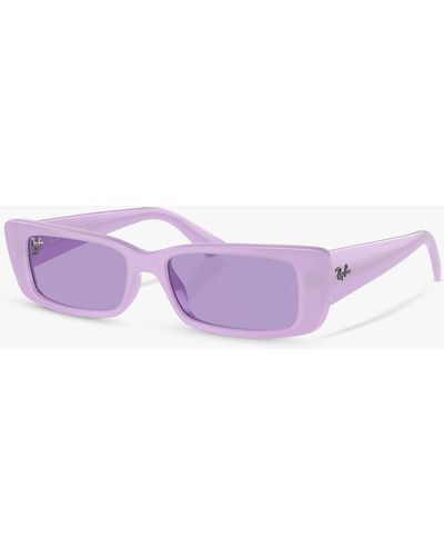 Ray-Ban Rb4425 Rectangular Sunglasses - Purple