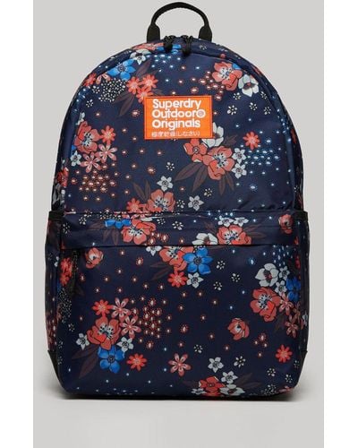 Superdry Floral Print Montana Backpack - Blue