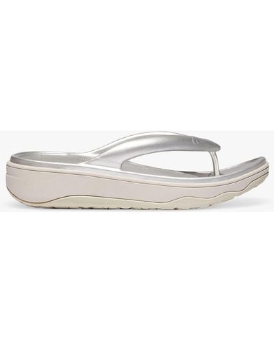 Fitflop Recovery Toe Post Flatform Sandals - White