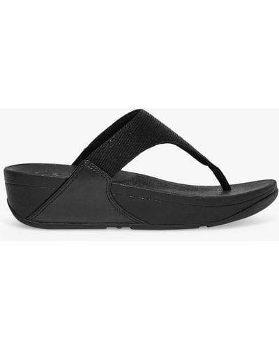 Fitflop Lulu Glitzy Toe Post Sandals - Black
