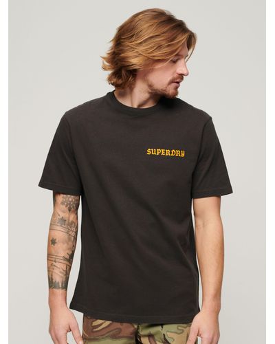 Superdry Tattoo Graphic Loose Fit T-shirt - Black