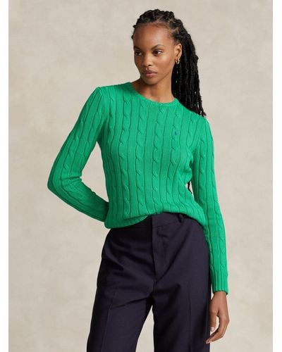 Ralph Lauren Polo Julianna Cable Knit Jumper - Green