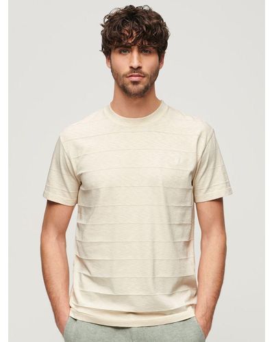 Superdry Organic Cotton Vintage Texture T-shirt - Natural