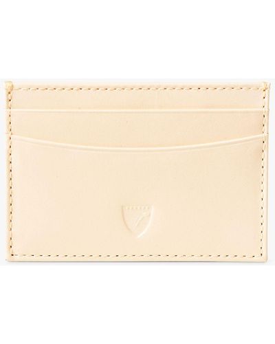 Aspinal of London Smooth Leather Slim Card Holder - Natural