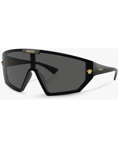 Versace Ve4461 Wraparound Sunglasses - Grey