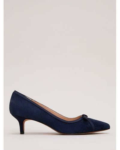 Phase Eight Bow Kitten Heel Shoes - Blue