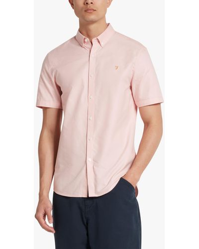 Farah Brewer Short Sleeve Organic Cotton Shirt - Pink