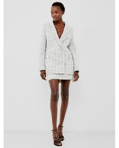 French Connection Effie Boucle Blazer - White