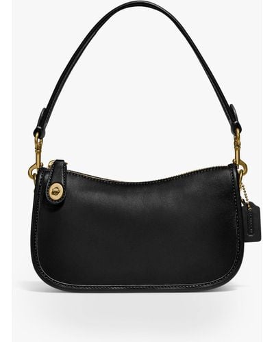 COACH Swinger Small Leather Shoulder Bag - Black