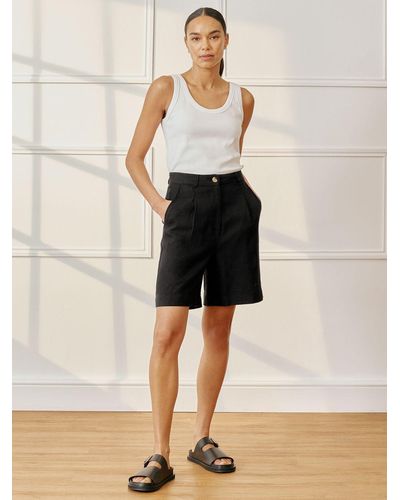 Albaray Tailored Linen Shorts - Natural