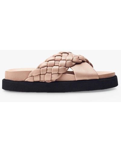 Moda In Pelle Shoon Aimee Plaited Strap Leather Sandals - Pink