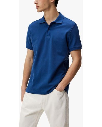 J.Lindeberg Troy Cotton Polo Shirt - Blue