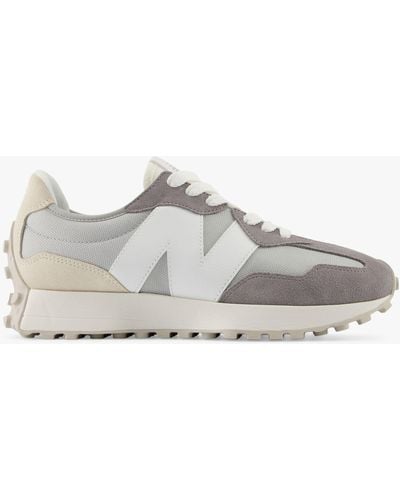 New Balance 327 Classic Suede Mesh Trainers - White