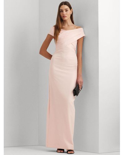 Ralph Lauren Lauren Irene Bardot Maxi Dress - Pink