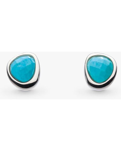Kit Heath Pebble Stone Stud Earrings - Blue