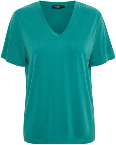 Soaked In Luxury Columbine V-neck T-shirt - Green