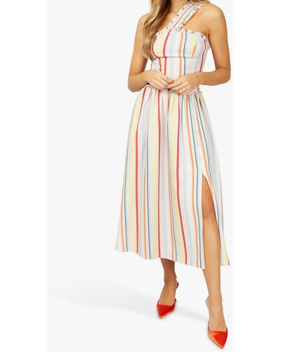 Little Mistress Co-ord Striped Midi Skirt - Multicolour