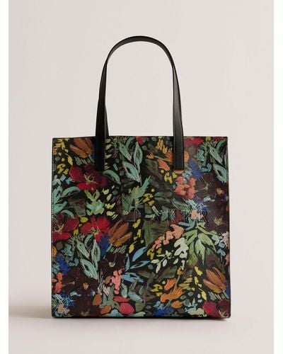 Ted Baker Beikon Painted Meadow Large Icon Bag - Natural