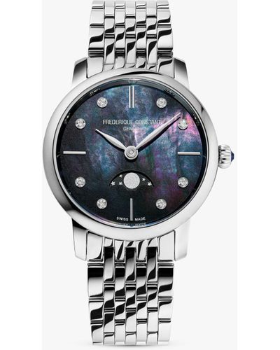 Frederique Constant Fc-206mpbd1s6b Slimline Watch - White