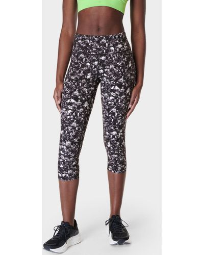 Sweaty Betty Power Cropped Abstract Workout Leggings - Multicolour
